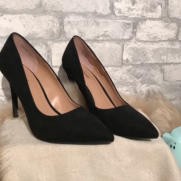 Call It Spring 4” black suede heels - Picture 4 of 6